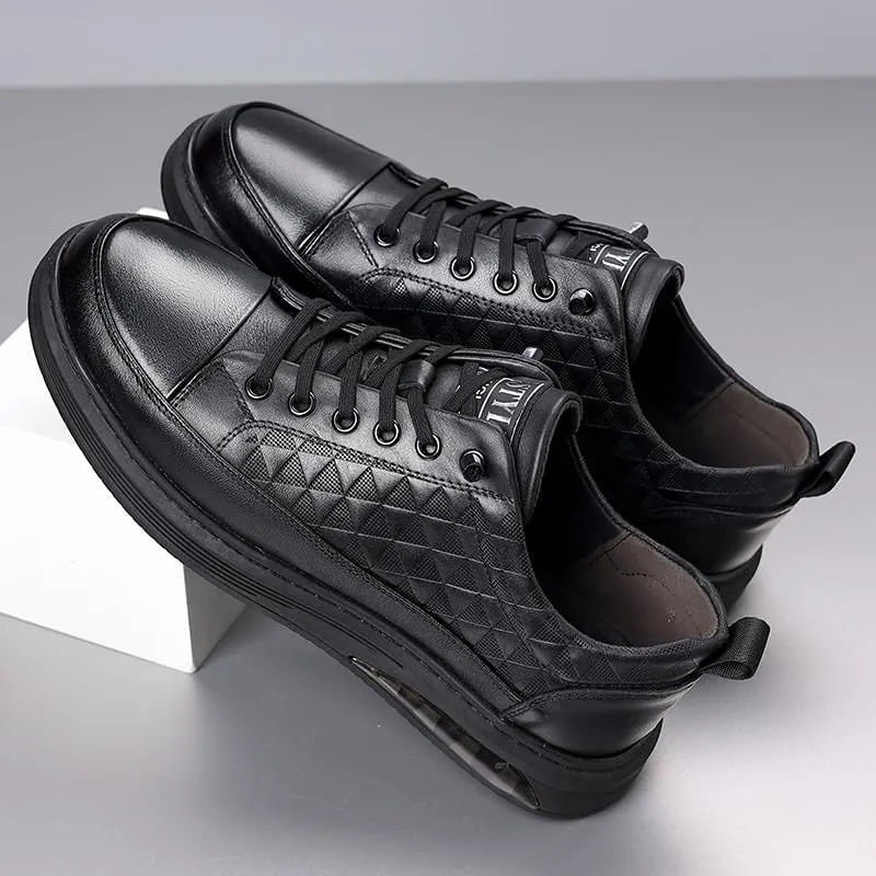 Men's Dress Shoes Formal Business Classic Round Toe Shiny Checkered Comfortable Dress Loafers Comfort Oxford Shoes