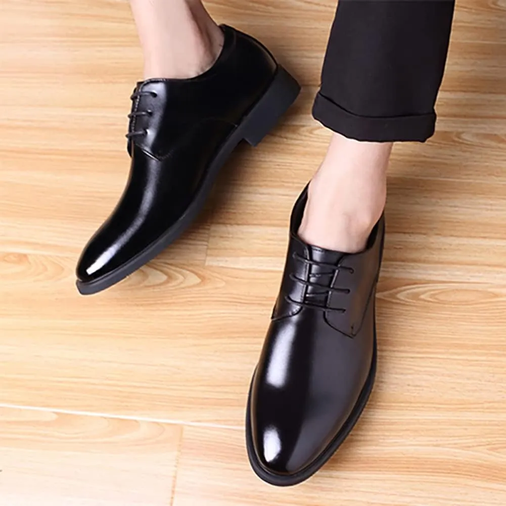 Mens Dress Shoes Modern Classic Slip On Oxfords Formal Casual Business Wedding Work Lace-ups, US Size 4-14