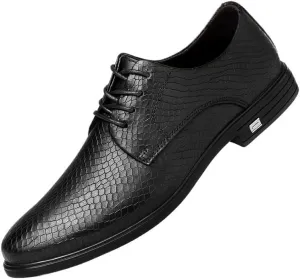 Men's Dress Shoes Modern Leather Shoes for Men Classic Lace Up Oxfords Shoes Fashion Breathable Prom Business Wedding Formal Shoes