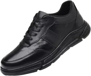 Men's Dress Sneakers Comfortable Premium Leather Leisure Working Driving Party Dress Shoes for Male Formal Business Wedding