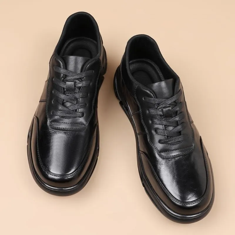 Men's Dress Sneakers Comfortable Premium Leather Leisure Working Driving Party Dress Shoes for Male Formal Business Wedding