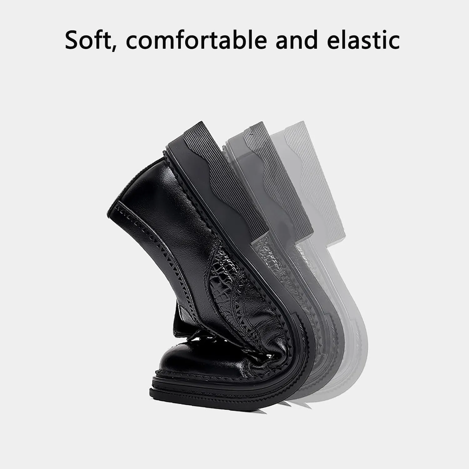 Men's Fashion Modern Oxford Business Casual Leather Dress Shoes, Comfortable Lace Up Breathable Suit Carved Business Shoes