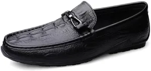 Men's Fashion Slip-On Round Formal Dress Shoes Mens Retro Comfortable Business Non-Slip Softsole Walking Oxford Shoes