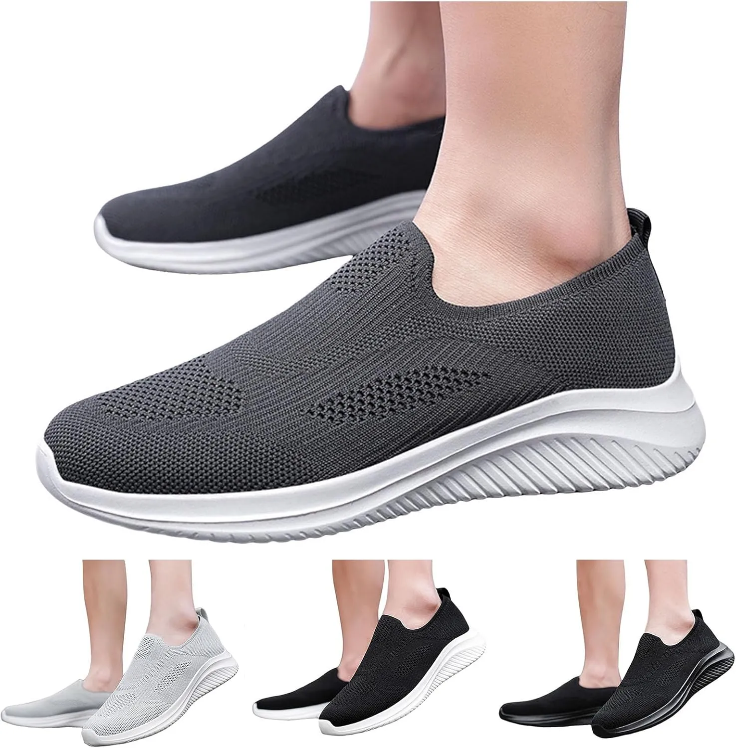Men's Fashion Sneakers Men's Shoes Slip on Shoe for Men Sneaker for Men Mesh Breathable Sneaker