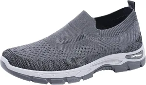 Mens Flat Sneakers Solid Color Slip-on Casual Breathable Soft Walking Running Shoes Comfortable Tennis Shoes Non Slip Summer Spring Mens Sneakers