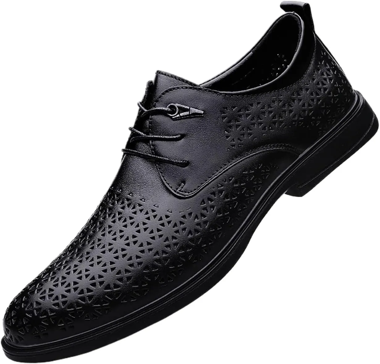 Men's Genuine Leather Oxfords Breathable Slip-Resistant Formal & Shoes for Business, Weddings, and Outdoor Events