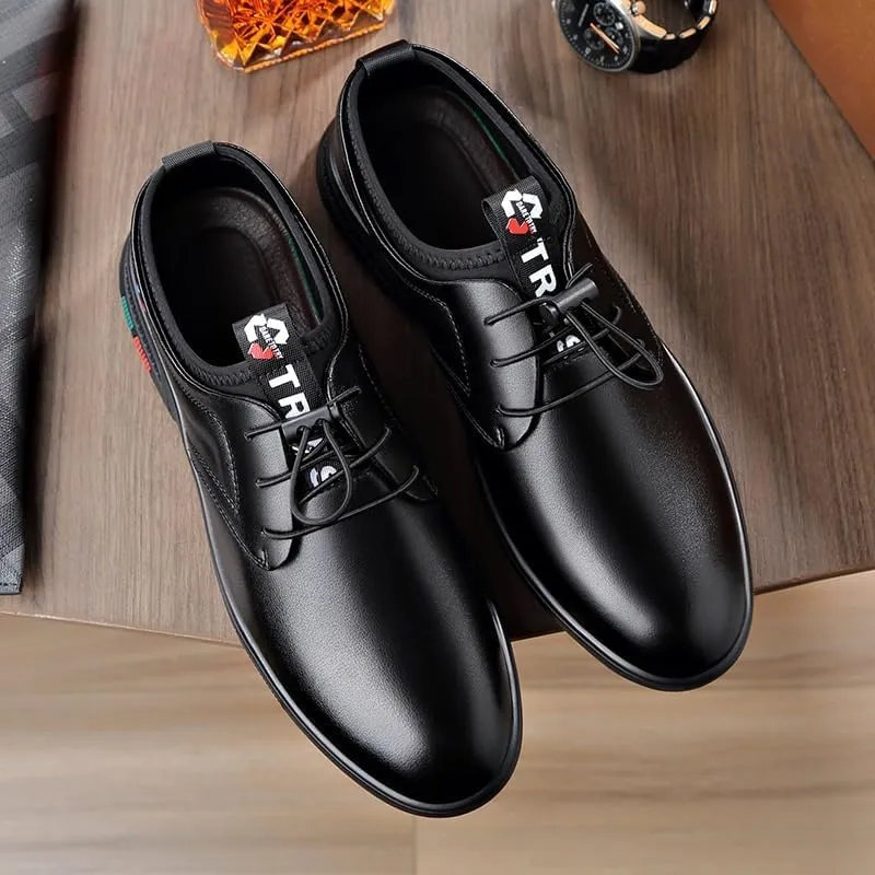 Men's Leather Oxford Dress Sneakers Wingtip Brogue Shoes for Business and Casual Occasions
