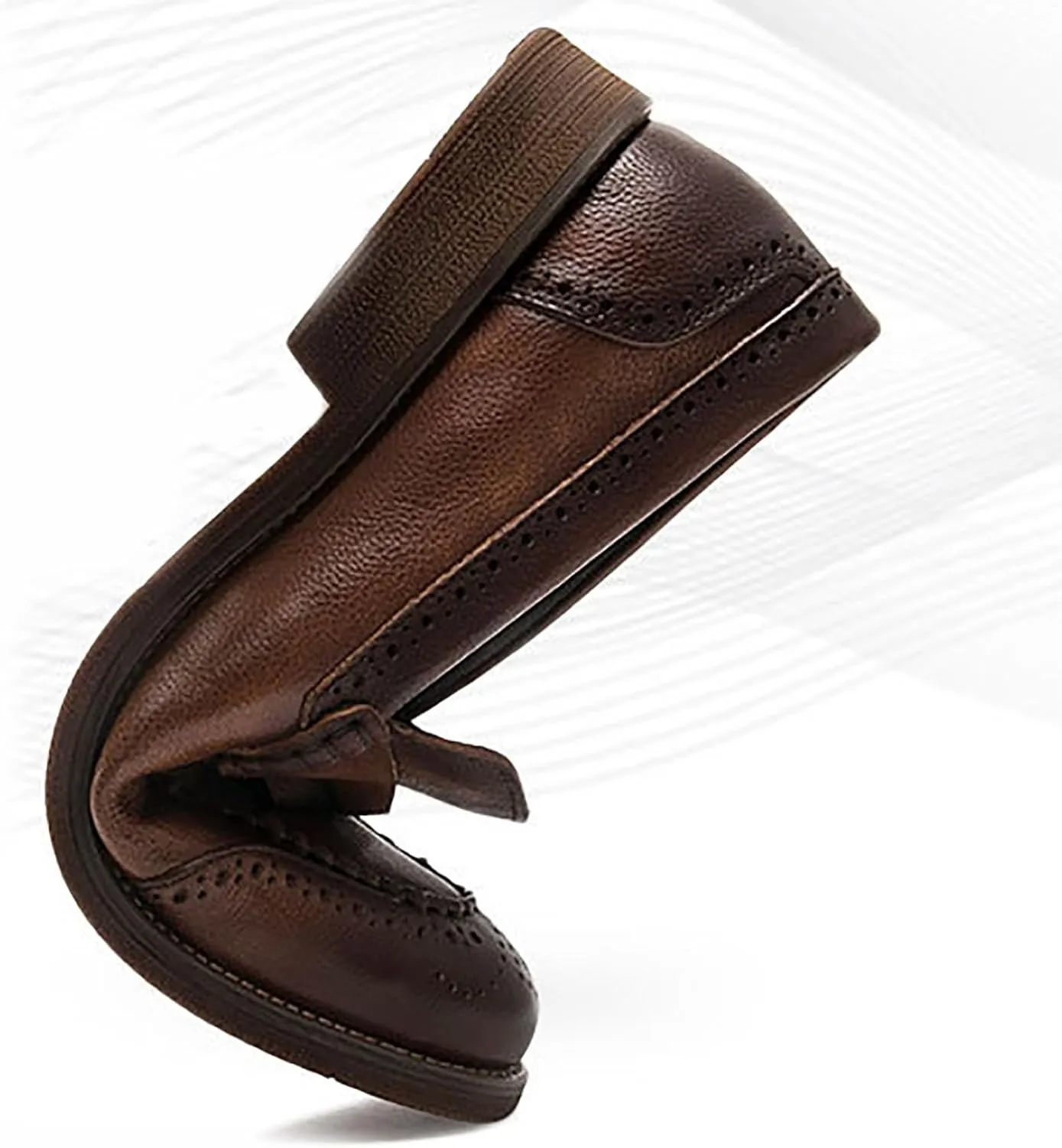 Men's Leather Oxfords Breathable Slip-Resistant Formal & Casual Shoes for Business, Weddings, and Outdoor Events