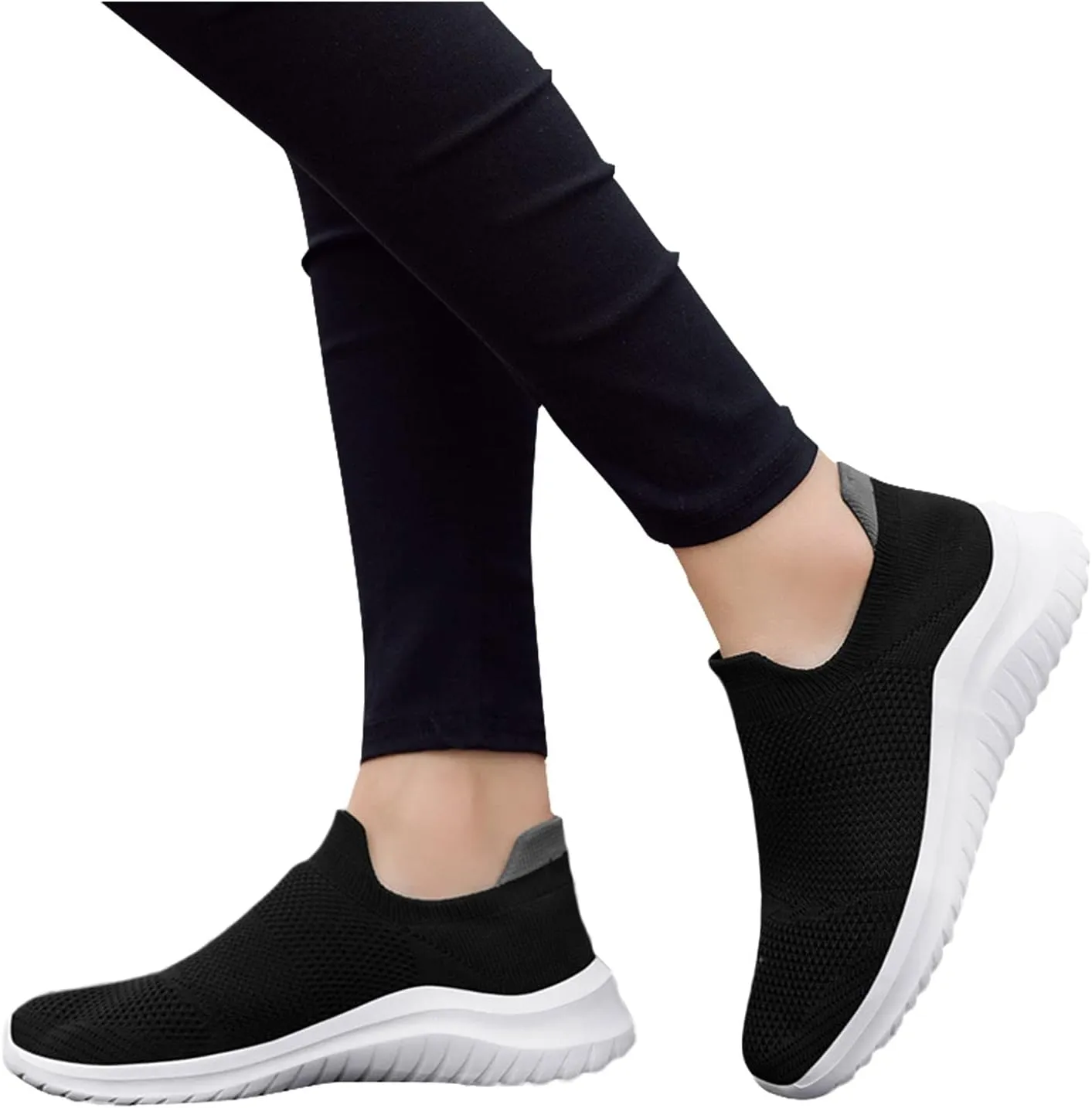 Men's Mesh Sneakers Womens Slip On Sneakers with Arch Support Shoes for Women Round Toe Slip On Casual Women Loafers Womens White Sneakers Wide Width
