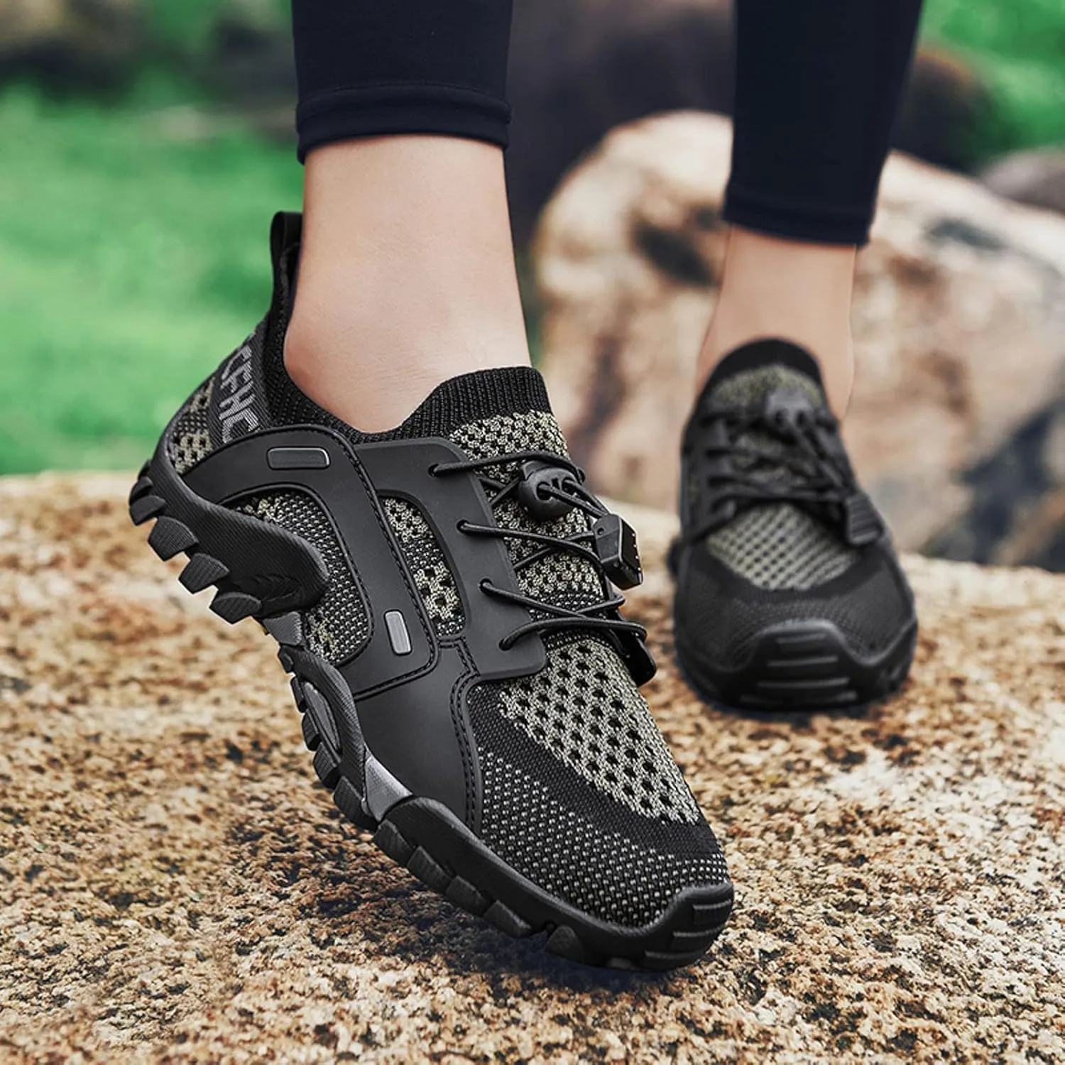 Men's Non Slip Tennis Sneakers Lace Up Lightweight Breathable Fashion Sneaker Non Slip Work Sport Shoes for Men