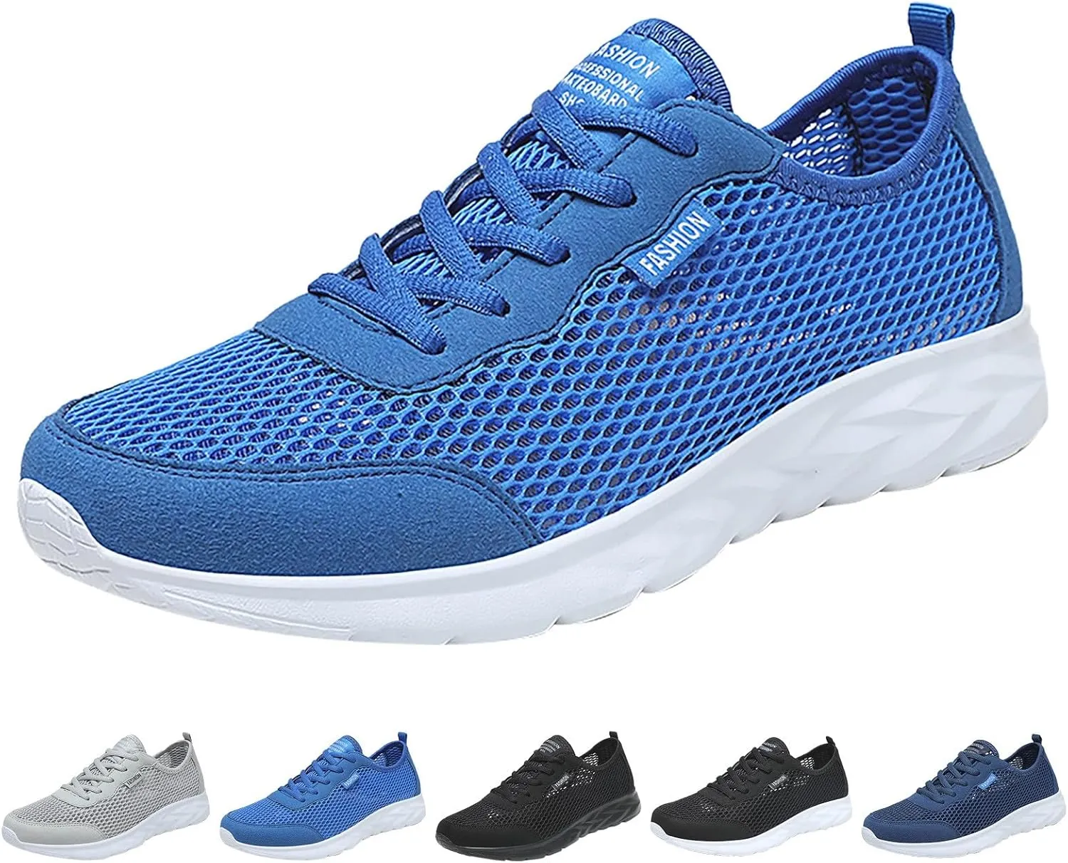 Mens Non Slip Work Shoes Women Wide Width White Casual Shoes Black Platform Sneaker Running Sneakers Comfortable Memory Foam Basketball Shoe Grip Trainers Shoe