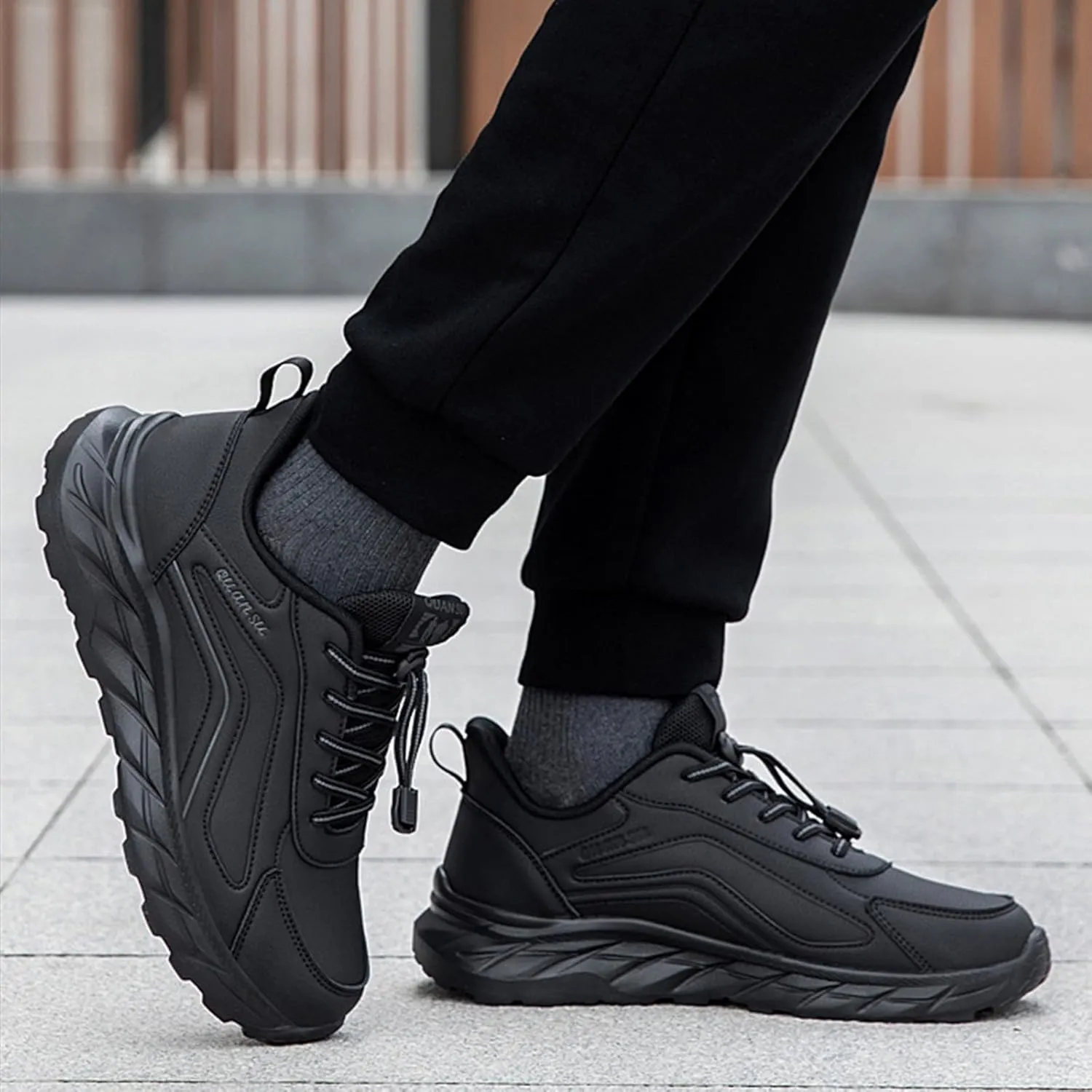 Mens Orthopedic Sneakers Solid Color Casual Soft Thick Sole Walking Running Shoes Comfortable Tennis Shoes Flat Bottom Non Slip Summer Spring Men Shoe