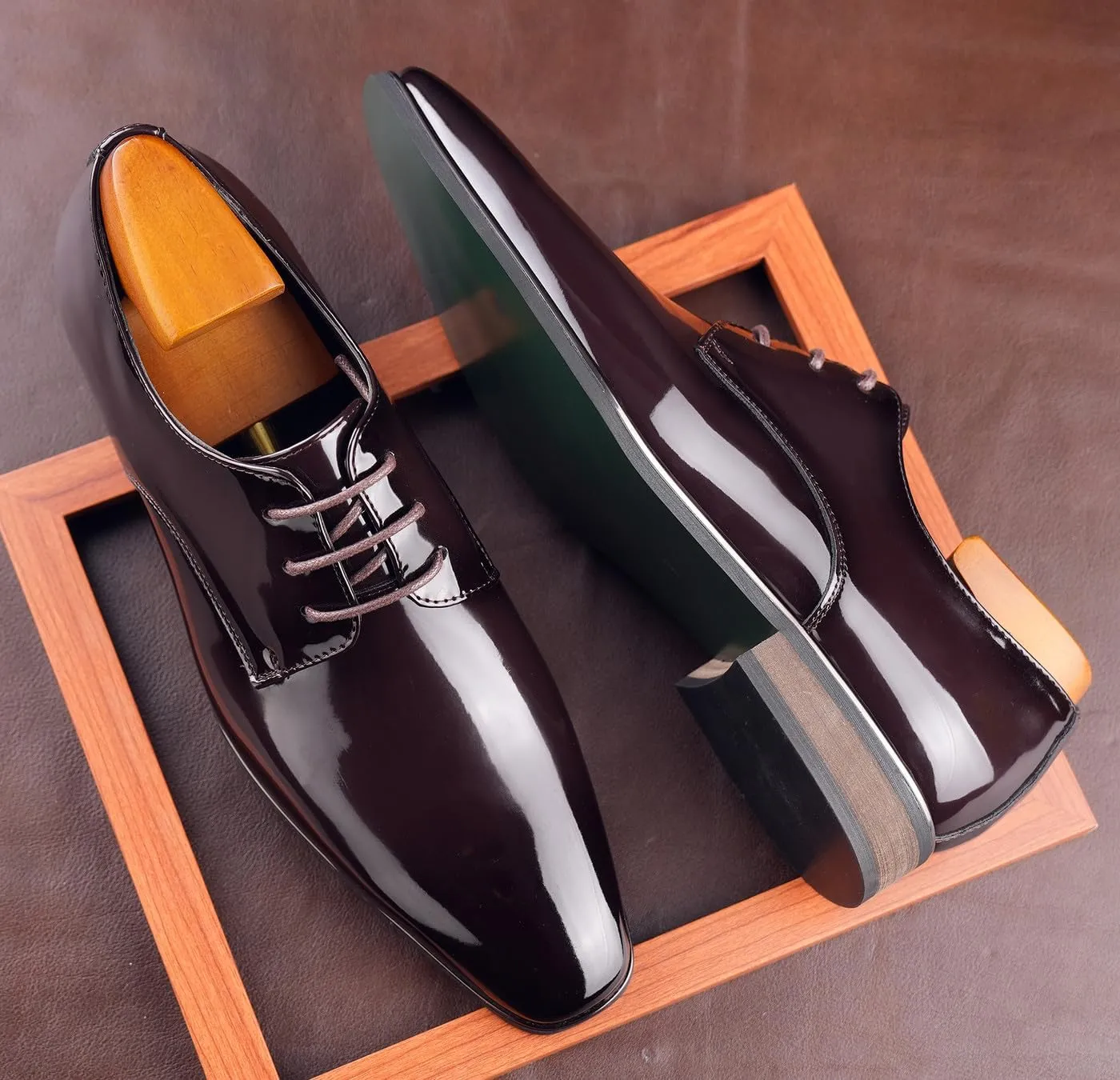 Mens Oxfords Formal Dress Tuxedo Derby Shoes Casual Wedding Fashion Walking Shoes for Men