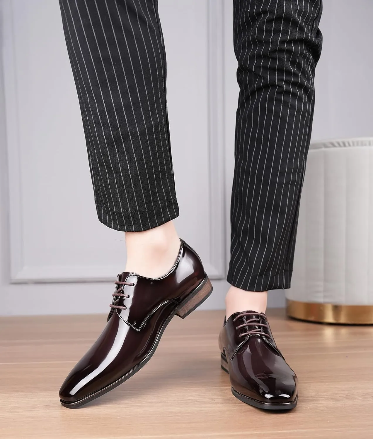 Mens Oxfords Formal Dress Tuxedo Derby Shoes Casual Wedding Fashion Walking Shoes for Men