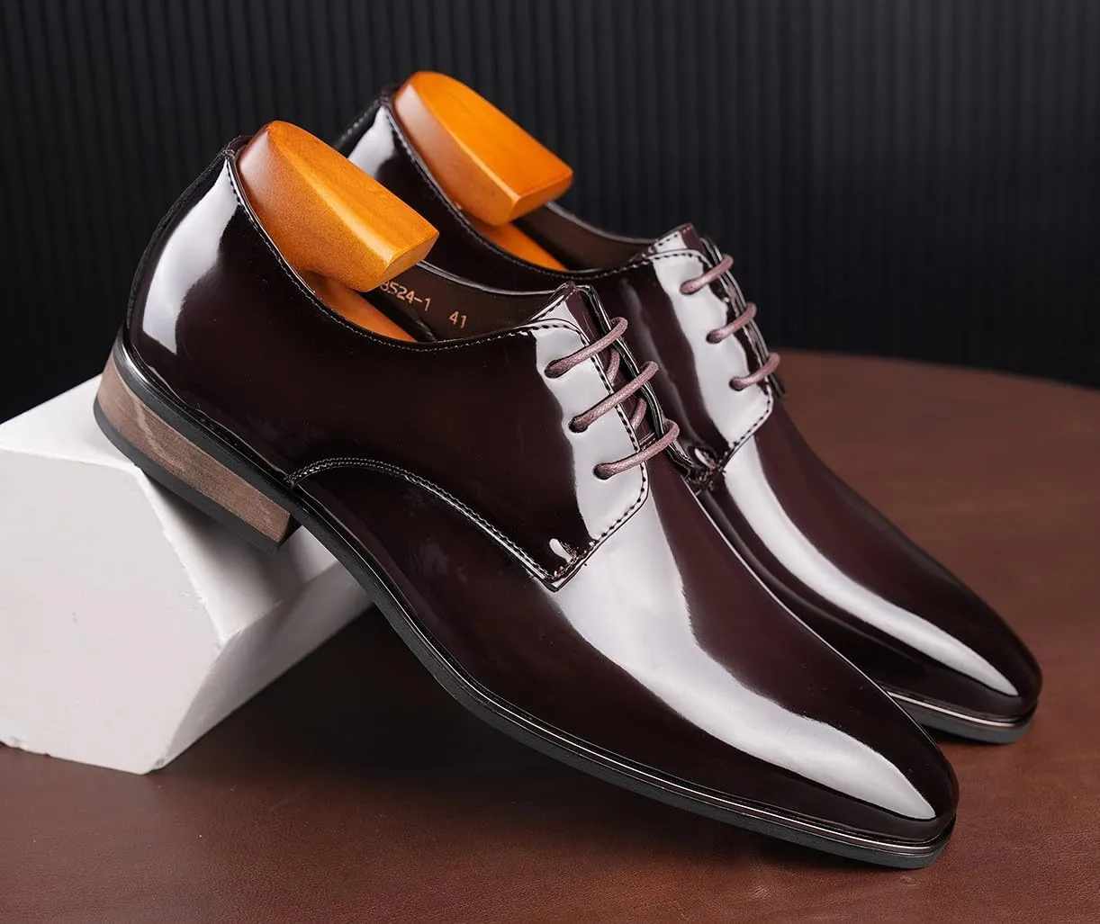 Mens Oxfords Formal Dress Tuxedo Derby Shoes Casual Wedding Fashion Walking Shoes for Men