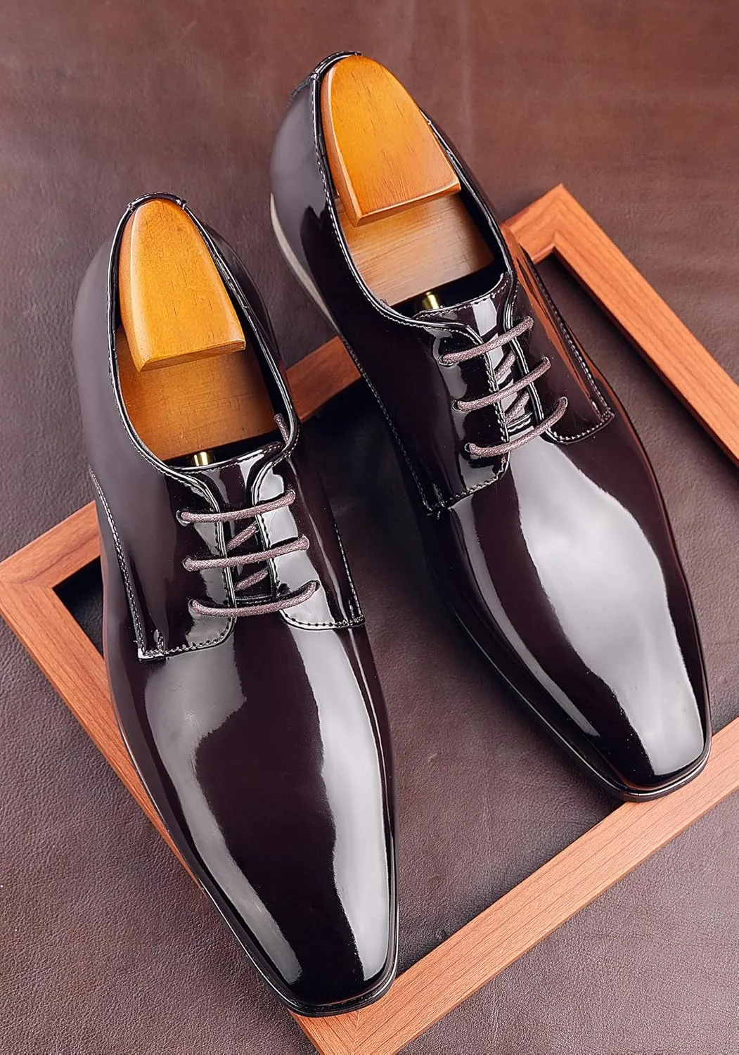 Mens Oxfords Formal Dress Tuxedo Derby Shoes Casual Wedding Fashion Walking Shoes for Men