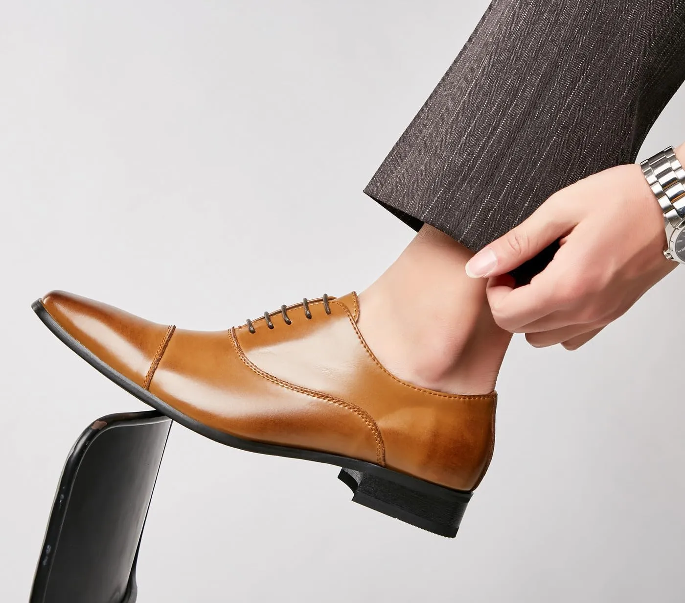 Men's Oxfords Shoes Fashion Formal Dress Leather Dress Wedding Tuxedo Derby Casual Shoes for Men