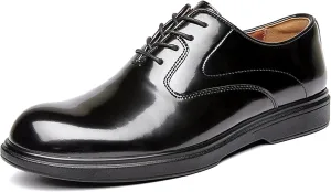 Men's Patent Leather Formal Oxfords Classic Lace Up Low Top Business Dress Shoes Comfortable Wedding Work Derby Oxfords Shoes