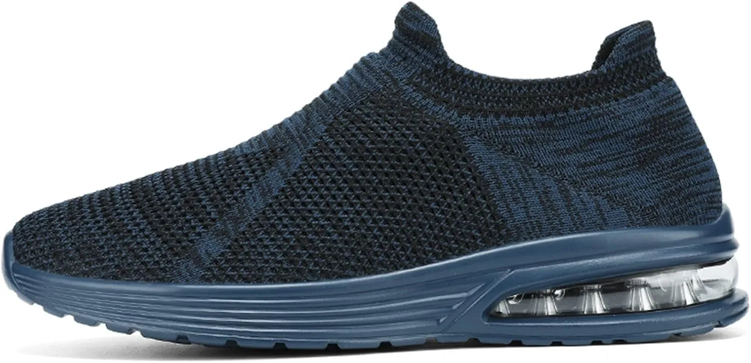 Men's Recovery Sneaker Comfortable Air Cushion Sole Sneaker Casual Breathable Slip On Shoes Arch Support Shoes