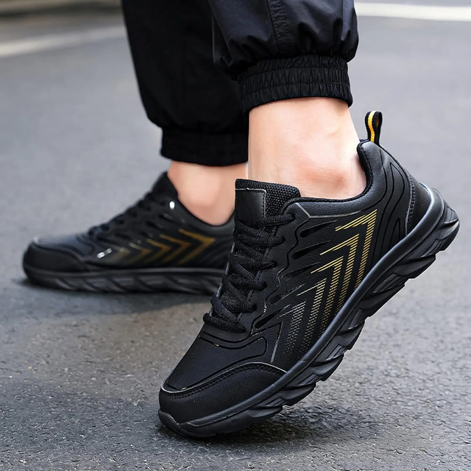 Mens Shoes Casual Leather Laace Up Solid Casual Fashion Simple Running Shoes Mens Sneaker