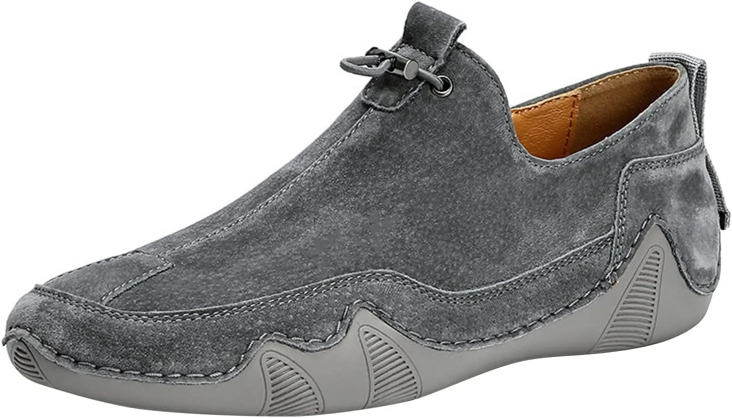 Men's Shoes Fashion Casual Elastic Belt Leather Shoes Sports Casual Men's Large Short Boots Sneaker