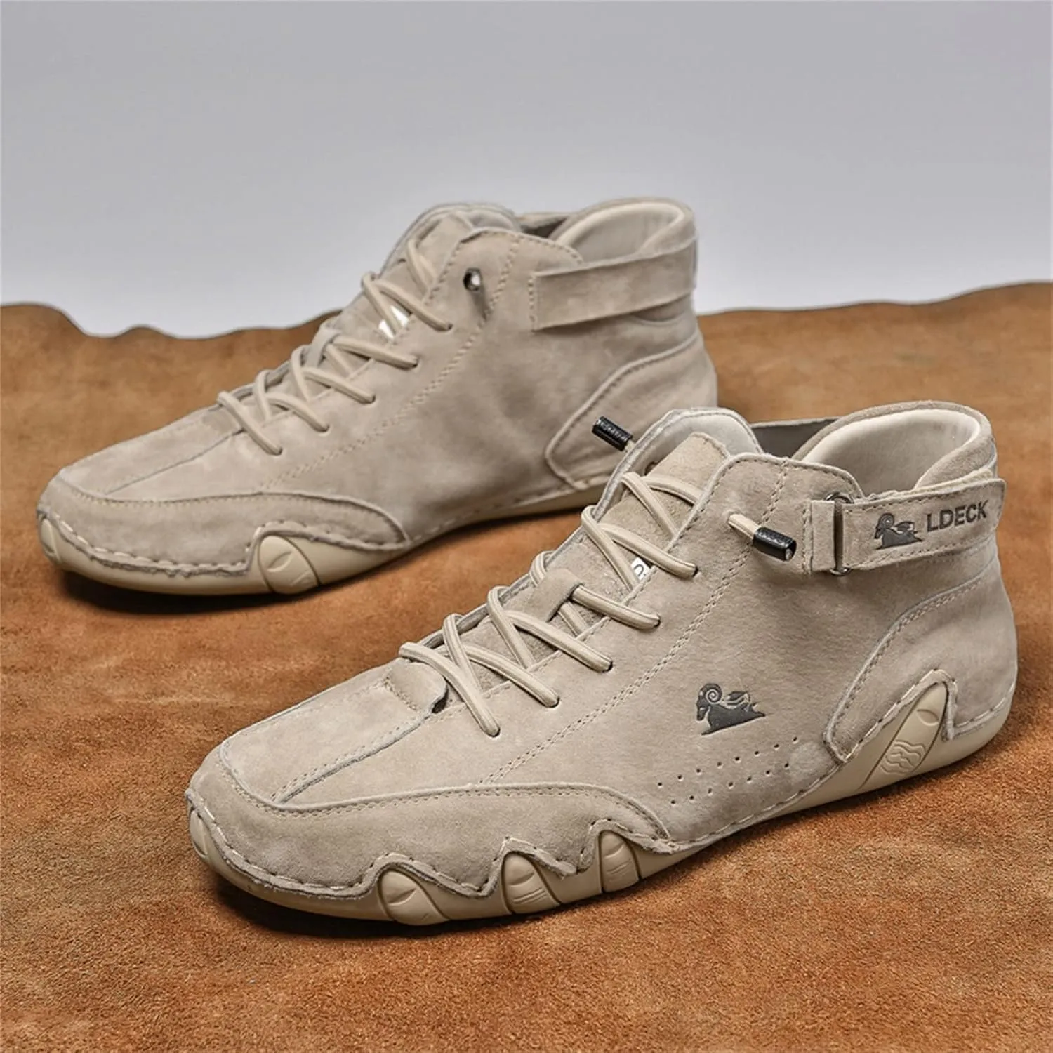 Mens Shoes High Top Lace Up Hook Loop Sport Shoes Casual Mens Plus Size Ankle Boots Top Casual Sneaker