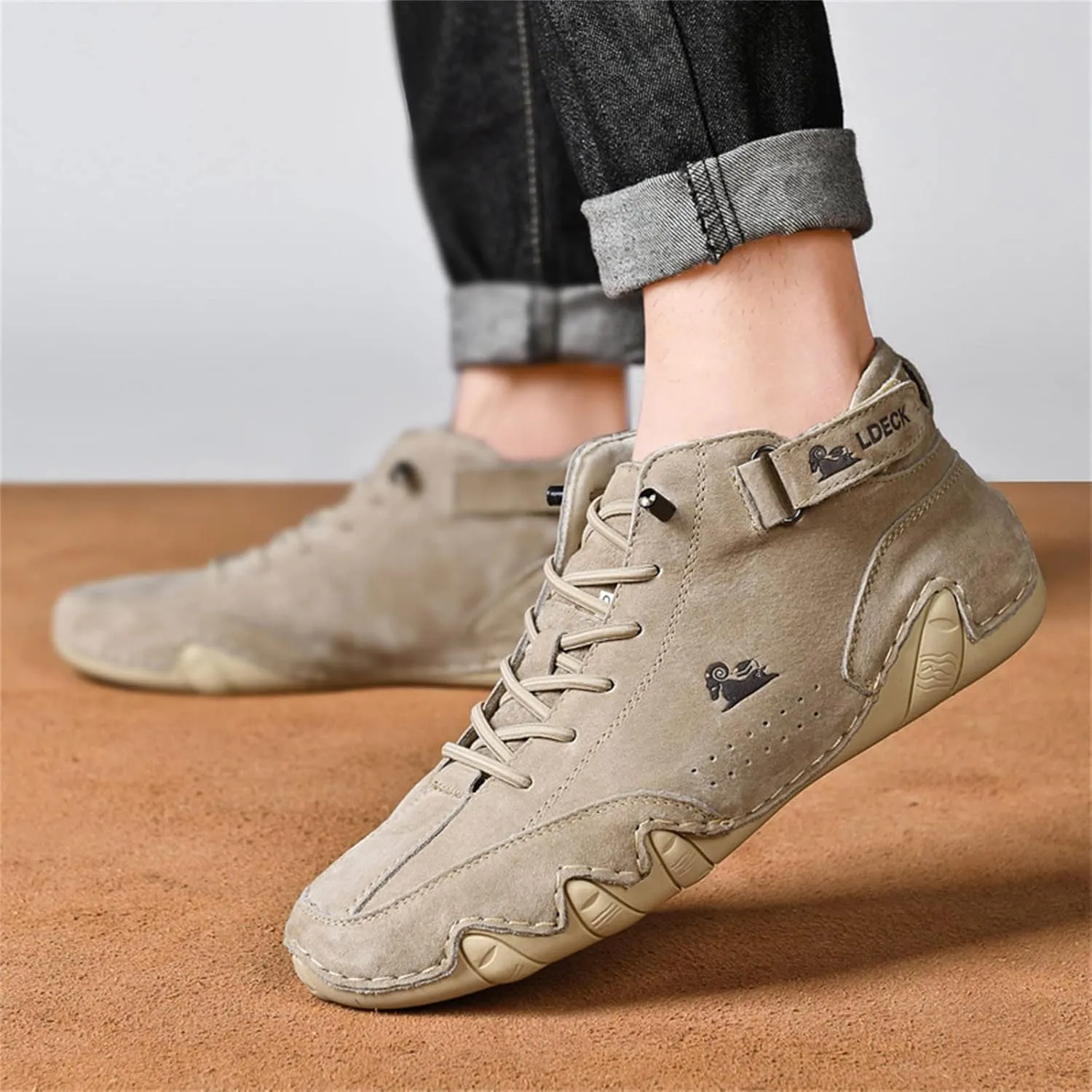 Mens Shoes High Top Lace Up Hook Loop Sport Shoes Casual Mens Plus Size Ankle Boots Top Casual Sneaker