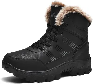 Men's Snow Boots Outdoor Hiking Boots Waterproof Fluff Snow Sports Boots
