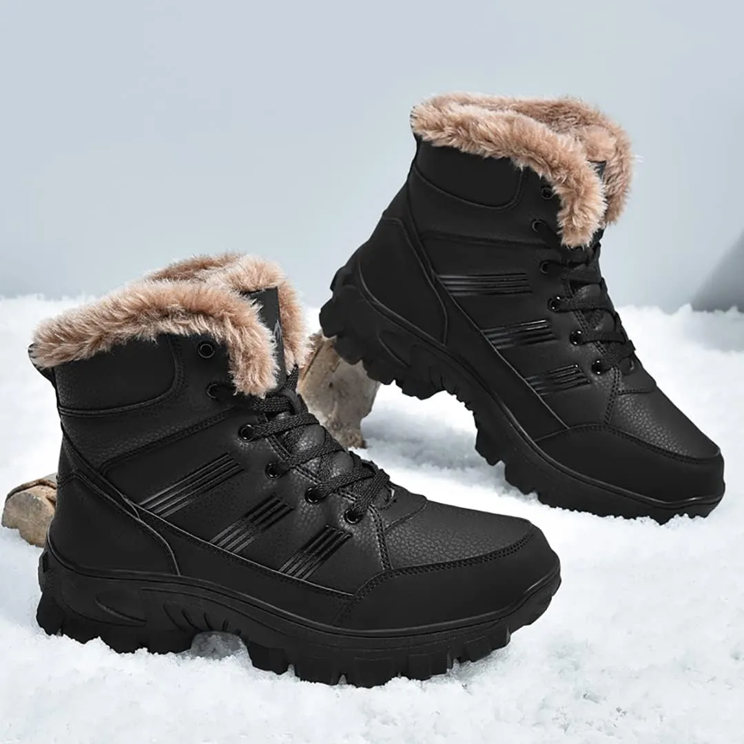 Men's Snow Boots Outdoor Hiking Boots Waterproof Fluff Snow Sports Boots