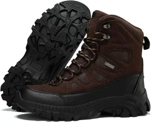 Mens Tactical Combat Boots  Waterproof, Non-Slip Military Hiking Boots with Durable Suede Leather & Ankle Support for Outdoor, Work & Hunting
