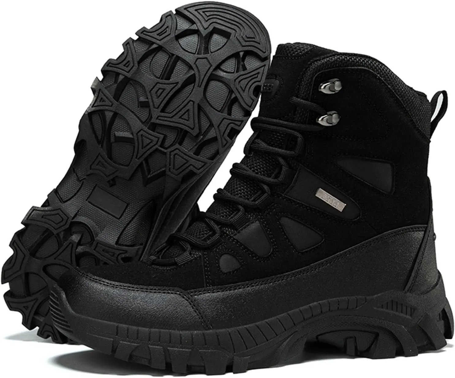 Mens Tactical Combat Boots  Waterproof, Non-Slip Military Hiking Boots with Durable Suede Leather & Ankle Support for Outdoor, Work & Hunting