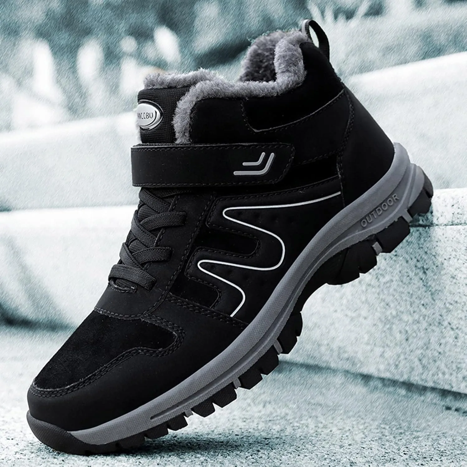 Mens Work Boots Soft Toe Hiking Sneakers Shoes with Hook Loop Women's Workout Shoes Non Slip Waterproof Outdoor Shoes Lightweight Hike Grounded Footwear