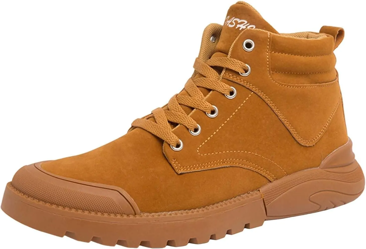 Men's Work Boots Wide Width Hiking Sneakers Warm Fur Lined Women's Working Shoes Nonslip Lightweight Outdoor Botas Mid Ankle Work Casual Hike Grounded Footwear