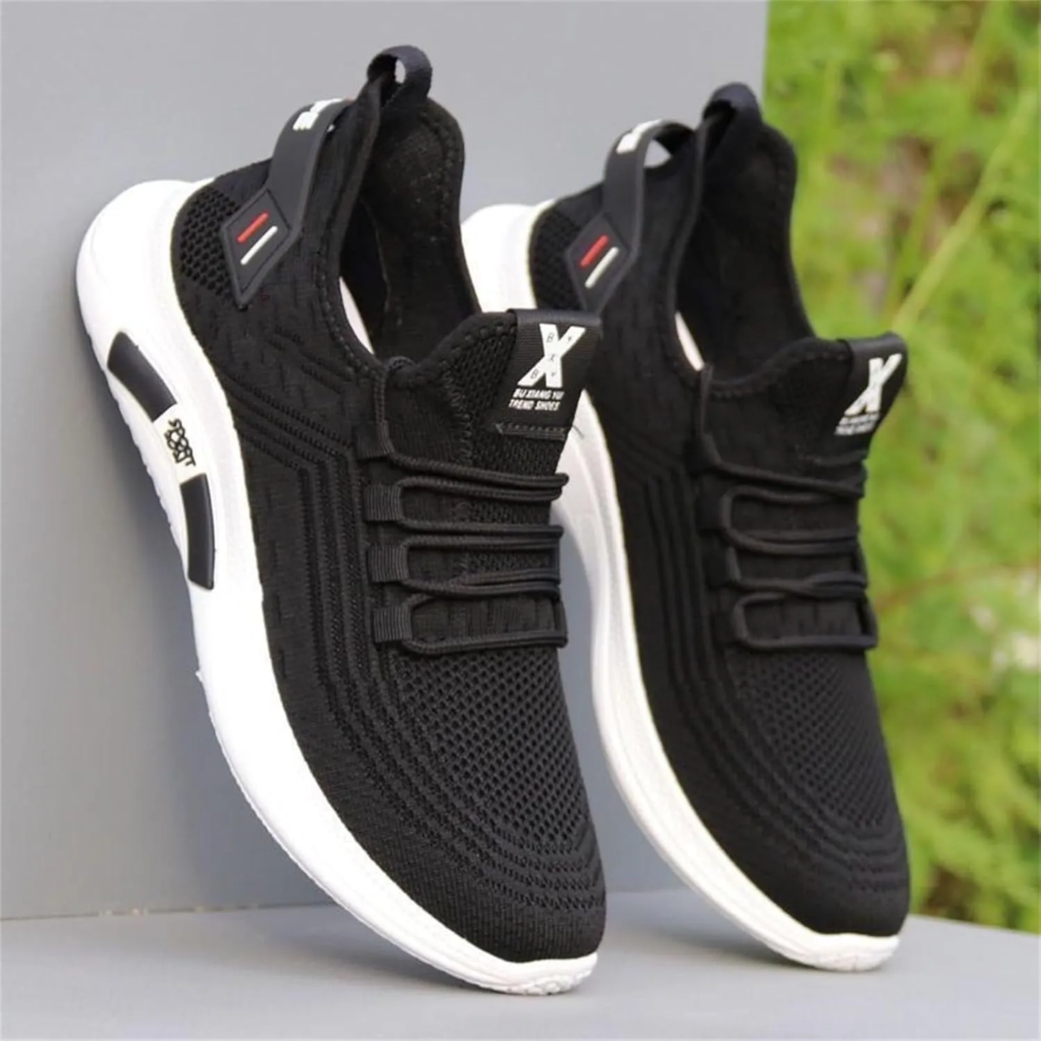 Mesh Orthopedic Sneakers for Men Breathable Lace Up Walking Running Shoes Solid Color Comfortable Tennis Shoes Lightweight Casual Mens Sneakers