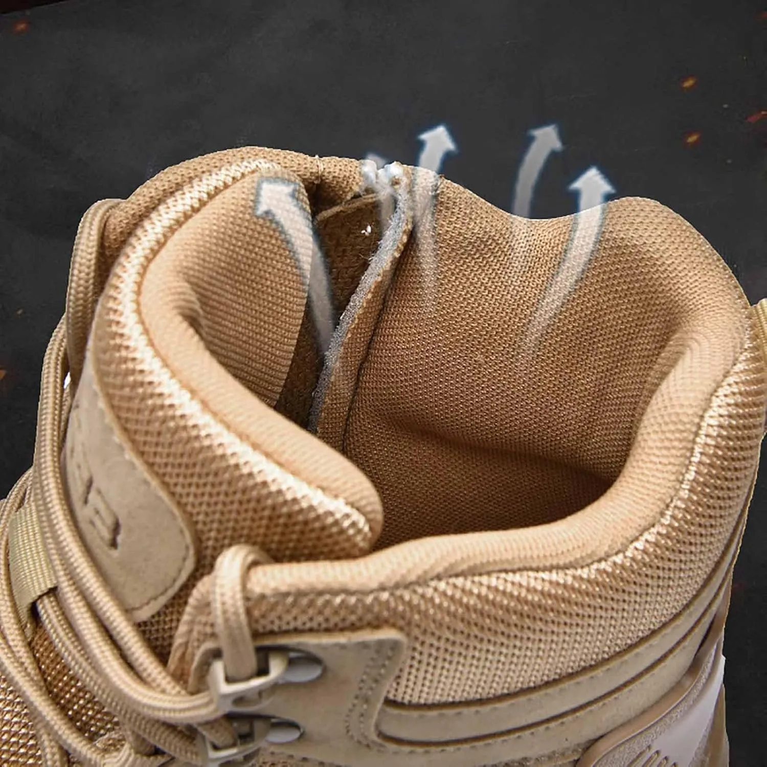 Military Tactical Boots for Men, Outdoor Lightweight Work Boots with Sports Socks Men's Waterproof Hiking Boots Army Jungle Boots Desert Combat Boots