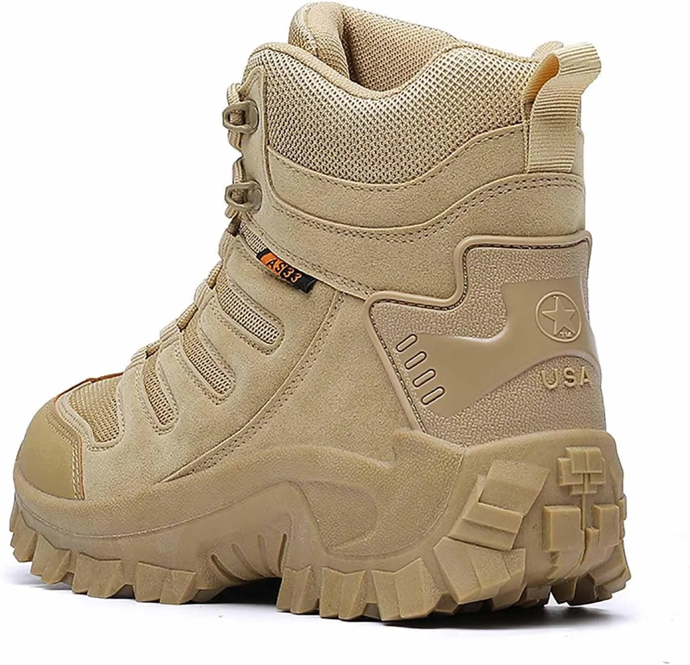 Military Tactical Boots for Men, Outdoor Lightweight Work Boots with Sports Socks Men's Waterproof Hiking Boots Army Jungle Boots Desert Combat Boots