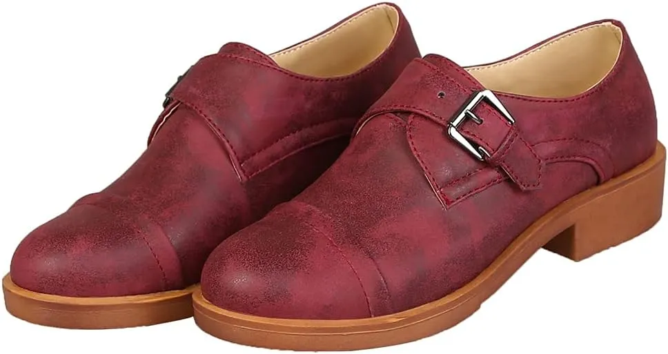 MIOKE Women's Casual Flat Oxford Shoes Suede Round Toe Comfort Low Heel Zipper Walking Oxfords Loafers