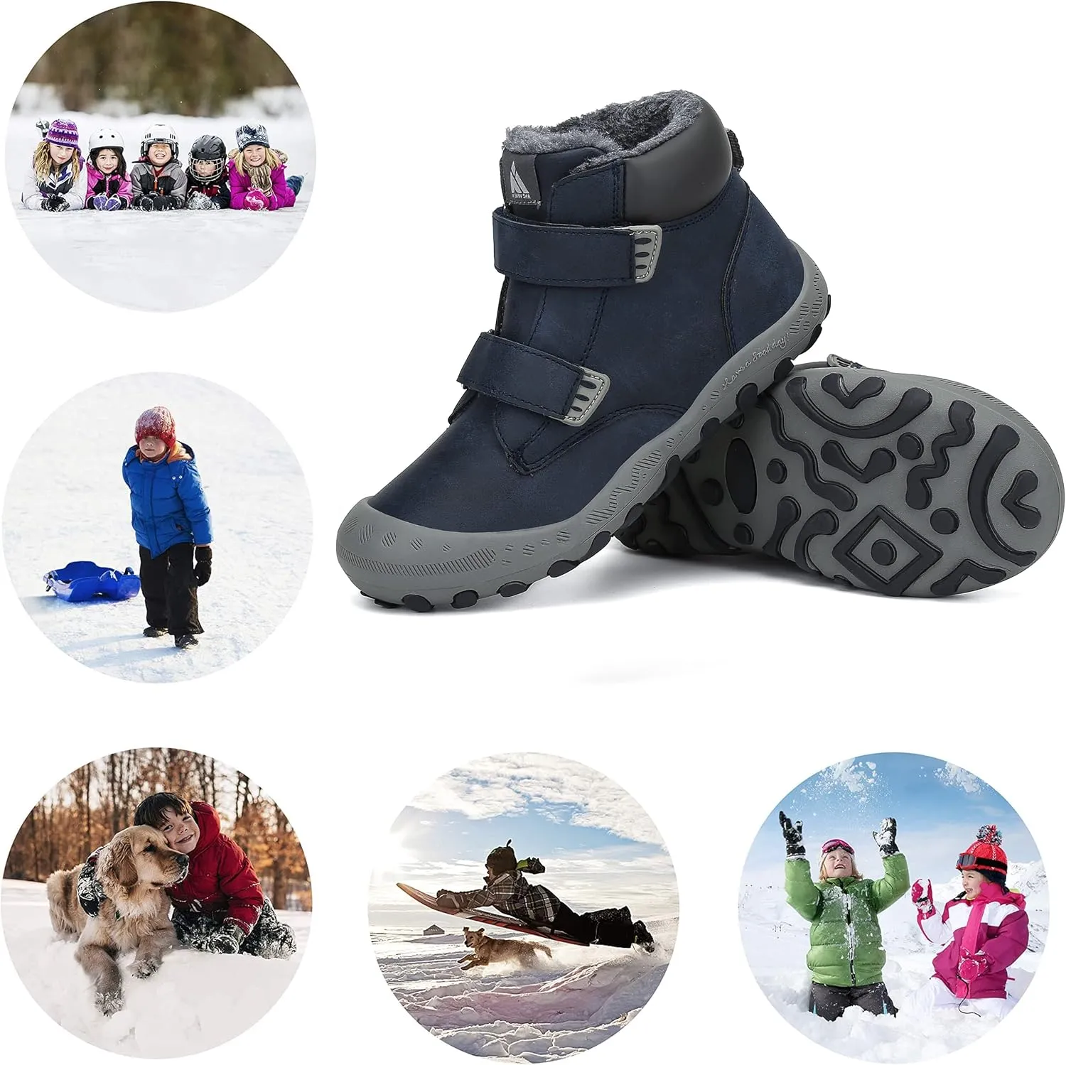 Mishansha Kids Hiking Boots Toddler Girls Boys Hiking Shoes Water-Resistant Anti-Collision Non-Slip Athletic Outdoor Trekking Boots