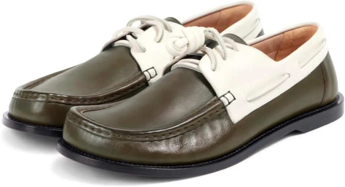 MOOMMO Women Oxford Loafers Lace UP Round Toe Oxford Shoes Office Ladies Two Tone Oxfords Flats Walking Drive Dress Shoes Flat Heel Matte Comfortable Casual Loafer Flats 4-11 M US