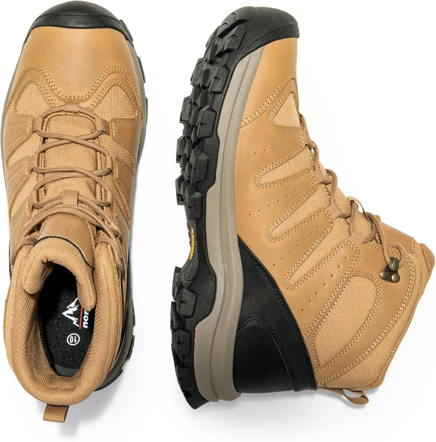NORTIV 8 Men's Mid Hiking Boots Waterproof Outdoor Trekking Backpacking Camping Shoes