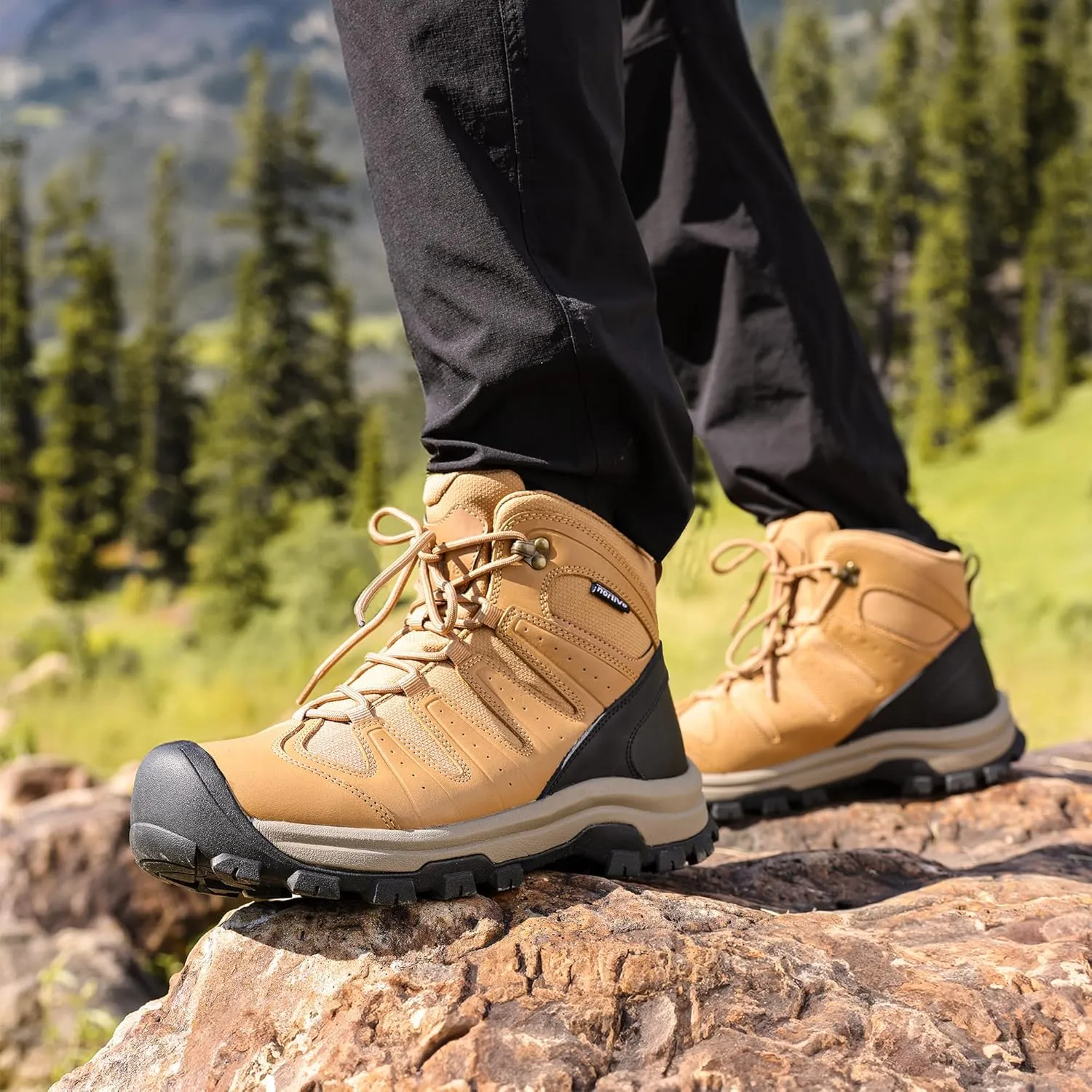 NORTIV 8 Men's Mid Hiking Boots Waterproof Outdoor Trekking Backpacking Camping Shoes