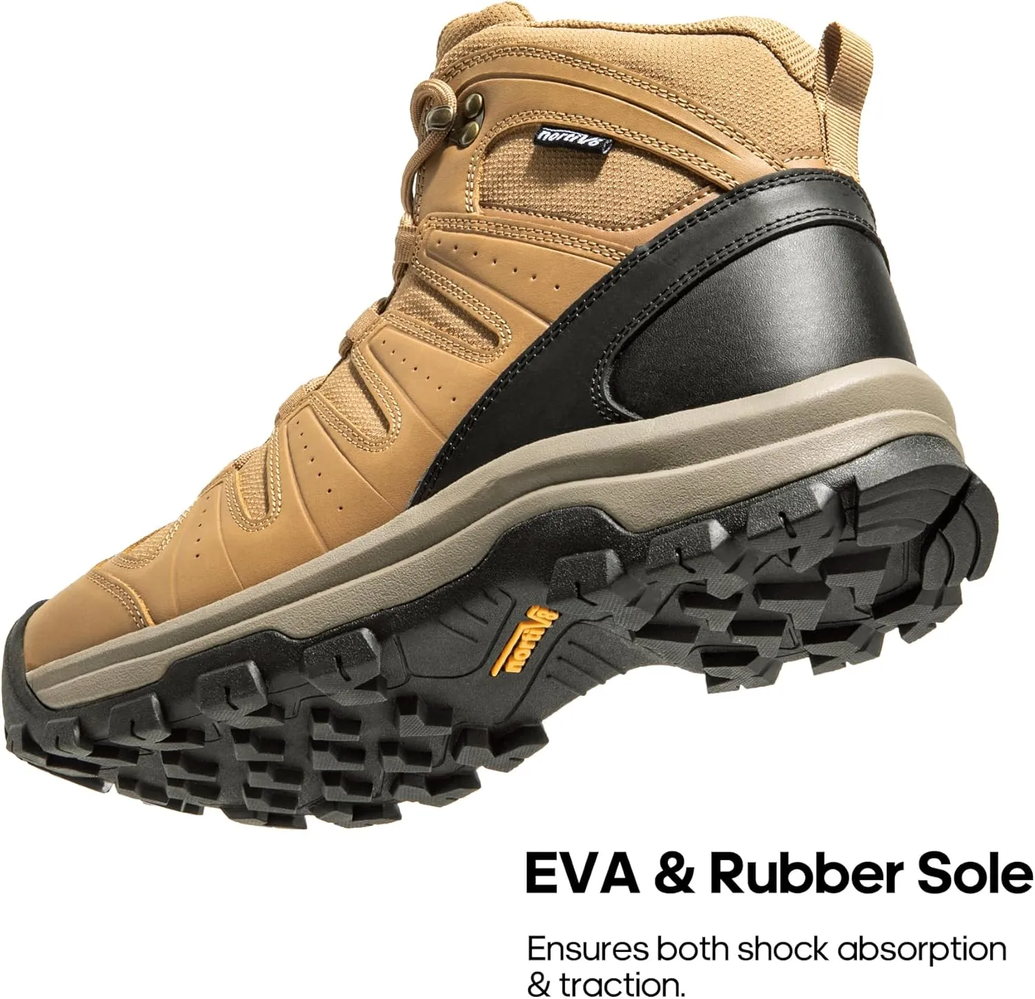 NORTIV 8 Men's Mid Hiking Boots Waterproof Outdoor Trekking Backpacking Camping Shoes