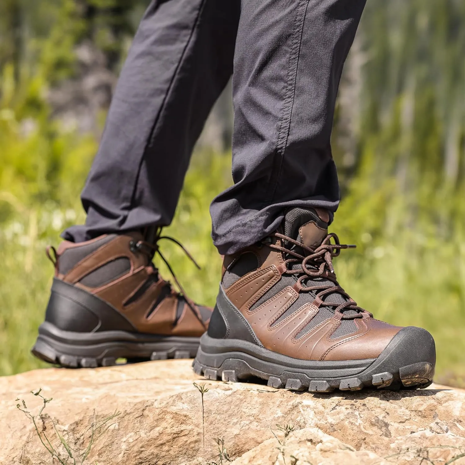 NORTIV 8 Men's Mid Hiking Boots Waterproof Outdoor Trekking Backpacking Camping Shoes
