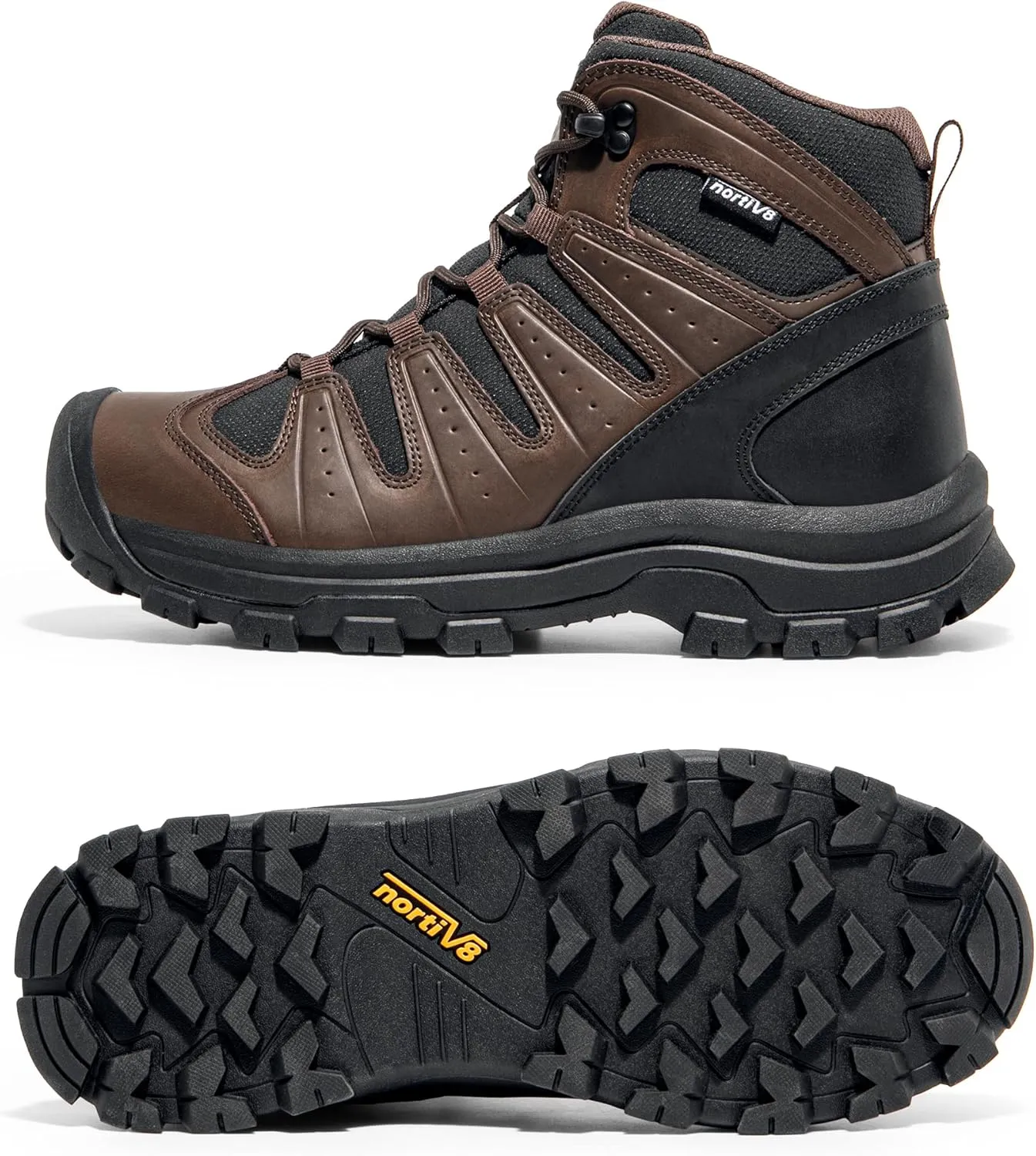NORTIV 8 Men's Mid Hiking Boots Waterproof Outdoor Trekking Backpacking Camping Shoes