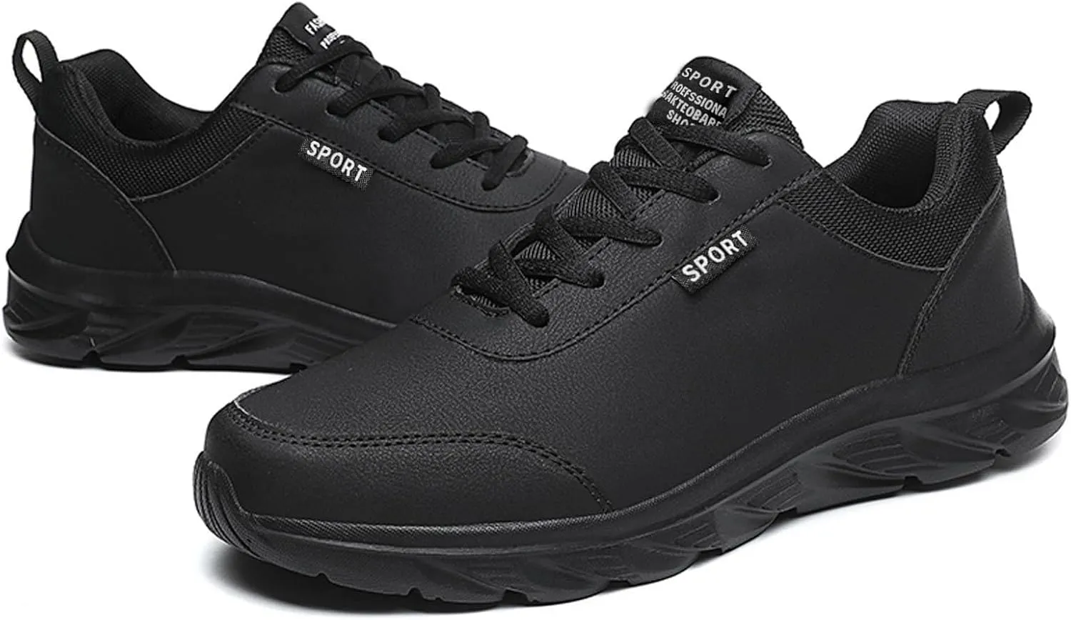 Outdoor Men Mountaineering Casual Sport Shoes Lace Up Solid Color Running Breathable Soft Bottom Shoes round Sneaker Laces for Men, 8.5