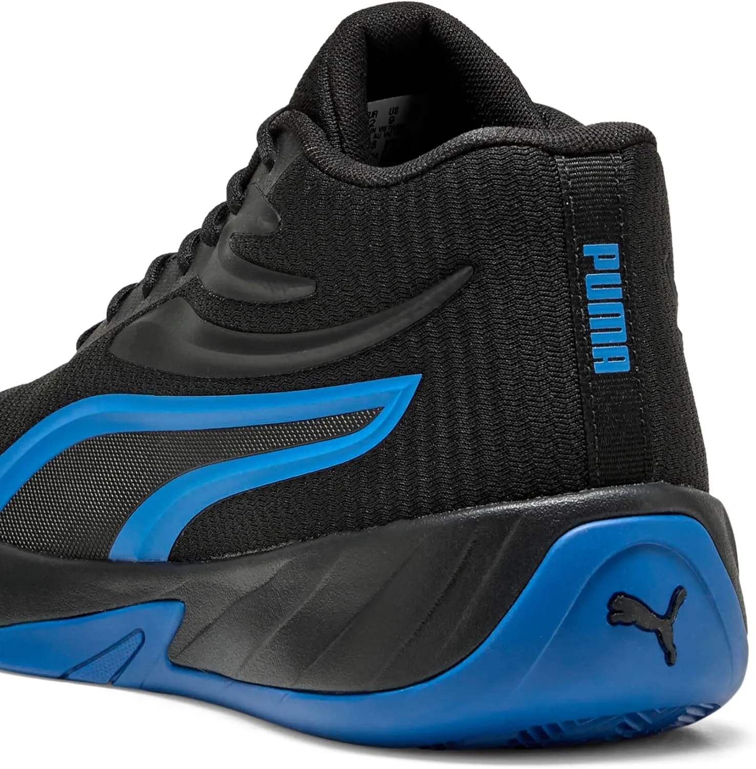 PUMA Men's Court Pro Basketball Shoes, White-Black, 12