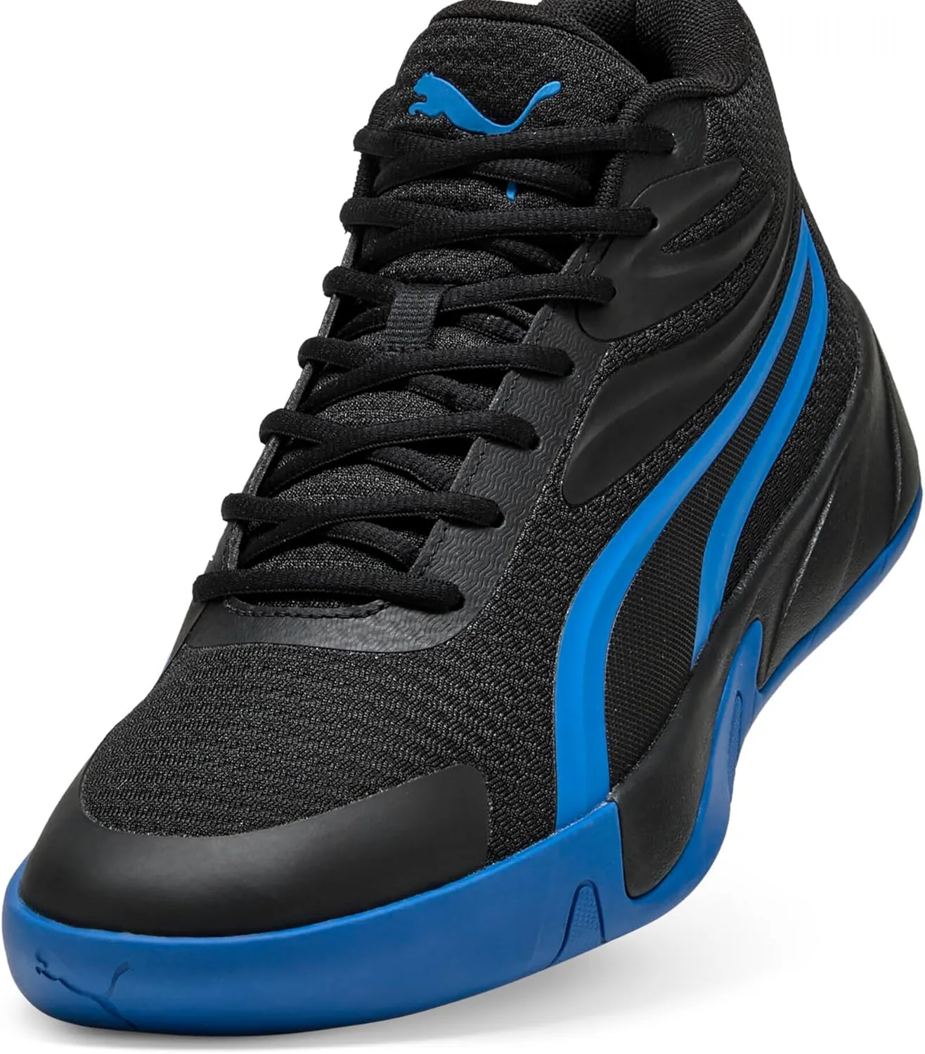 PUMA Men's Court Pro Basketball Shoes, White-Black, 12