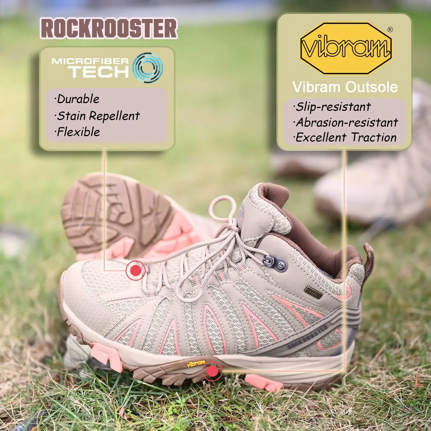 ROCKROOSTER Bedrock - Mens Urban Waterproof Anti-Fatigue Outdoor Hiking Boots
