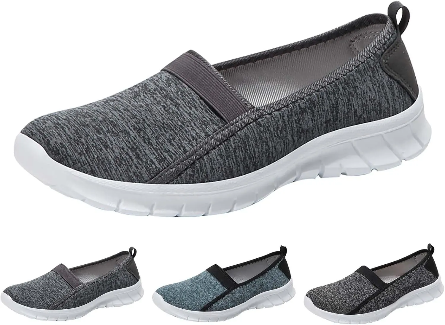 Running Shoes for Women Mesh Breathable Casual Shoes for Fall Walking Sneakers Slip on Walking Comfort Lightweight White Tennis Shoe Loafers Dress Shoe