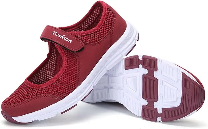 Running Shoes for Women Mesh Breathable Slip On Shoes Casual Women Shoes Sneakers Women's Woven Orthopedic Breathable Soft Tennis Shoe Trainers Shoe